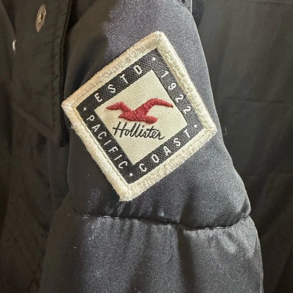 Women's Hollister Hooded Sherpa Lined Puffer Jacket Coat - Picture 4 of 5